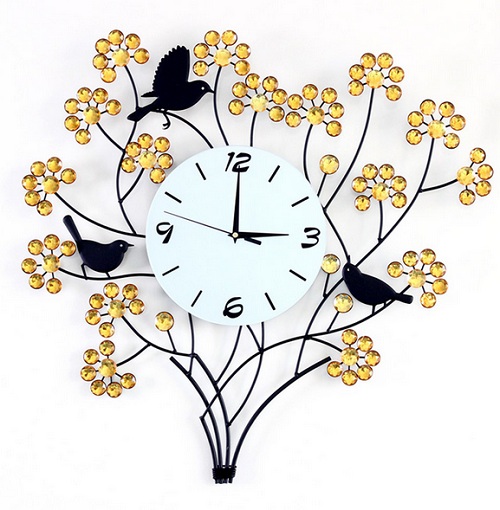 đồng hồ treo tường pha lê